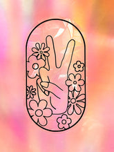 Load image into Gallery viewer, Flower Power Peace Suncatcher Decal
