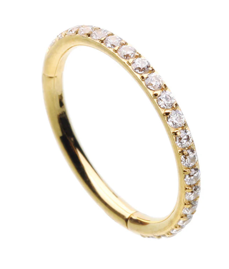 Segment Hoop - Side facing gems