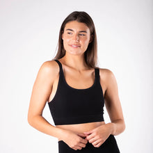 Load image into Gallery viewer, Ribbed Black Bralette
